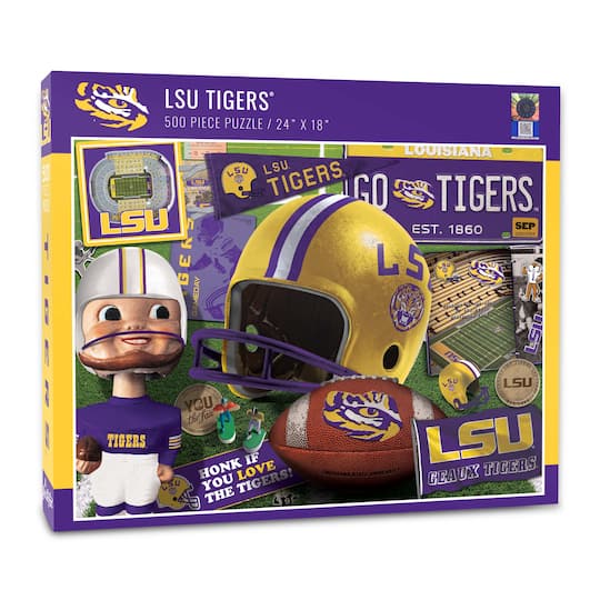 College Team Retro Series 500 Piece Puzzle By Youthefan in Lsu Tigers | 18" x 24" | Michaels®